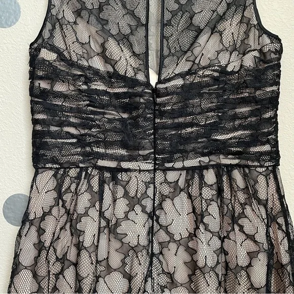 Carmen Marc Volvo A-Line Clover Lace Sleeveless Midi Dress - Picture 8 of 10